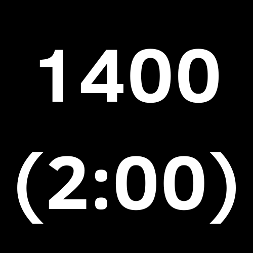 What is 1400 (14:00) Military Time? (2:00 PM Standard Time)